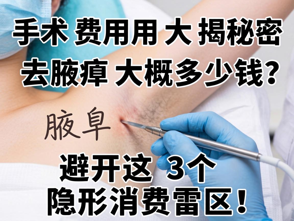 腋臭手术费用大揭秘，去腋臭大概多少钱？避开这3个隐形消费雷区！