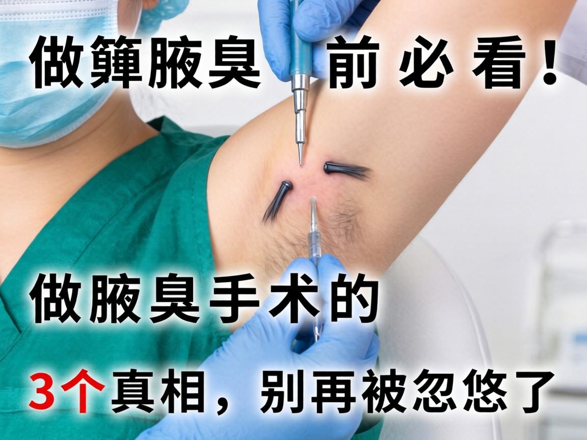 做腋臭手术前必看！做腋臭手术的3个真相，别再被忽悠了