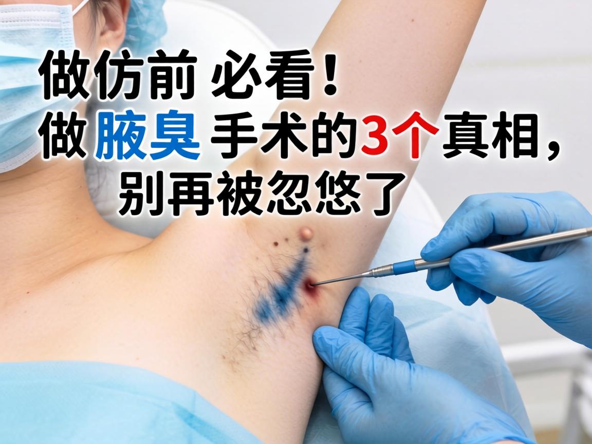 做腋臭手术前必看！做腋臭手术的3个真相，别再被忽悠了