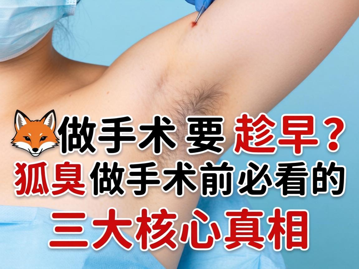 狐臭做手术要趁早?狐臭做手术前必看的三大核心真相 狐臭做手术要趁早?狐臭做手术前必看的三大核心真相