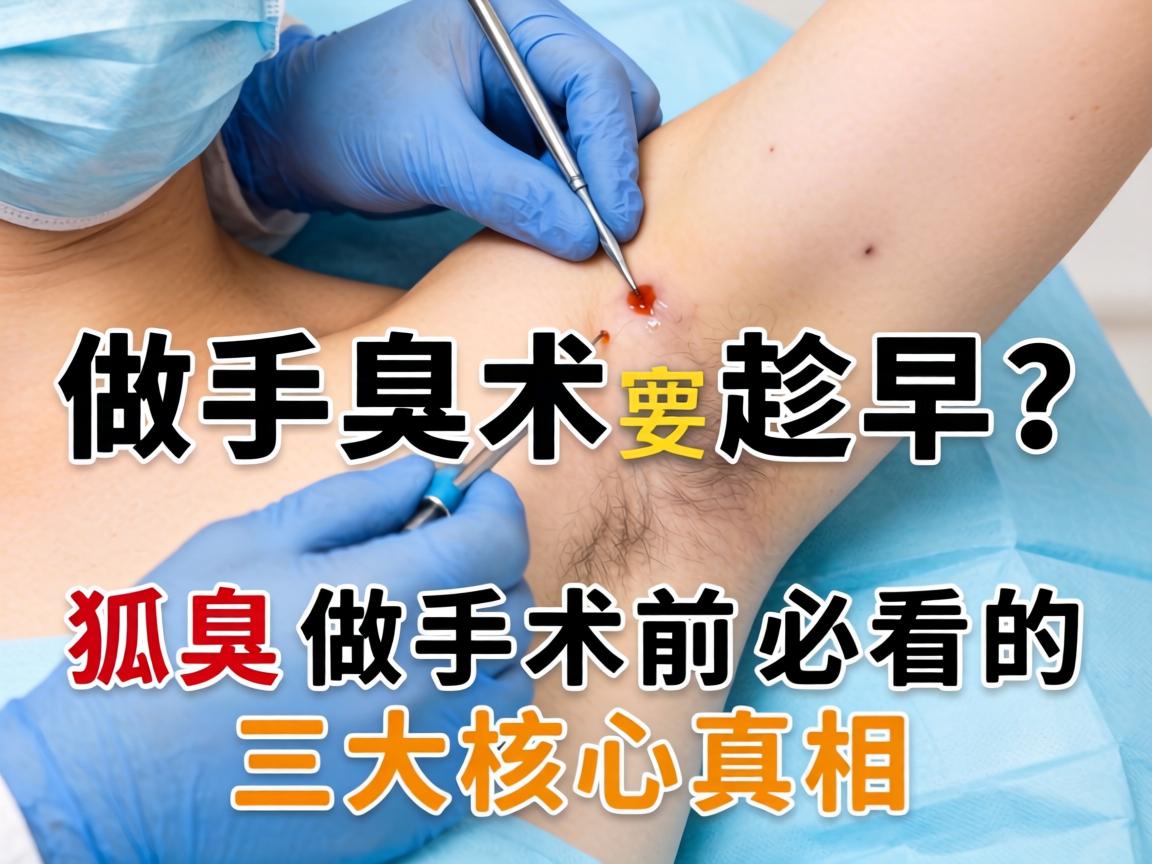 狐臭做手术要趁早?狐臭做手术前必看的三大核心真相 狐臭做手术要趁早?狐臭做手术前必看的三大核心真相