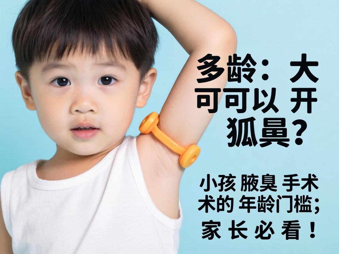 小孩多大可以开狐臭？小孩腋臭手术的年龄门槛，家长必看！