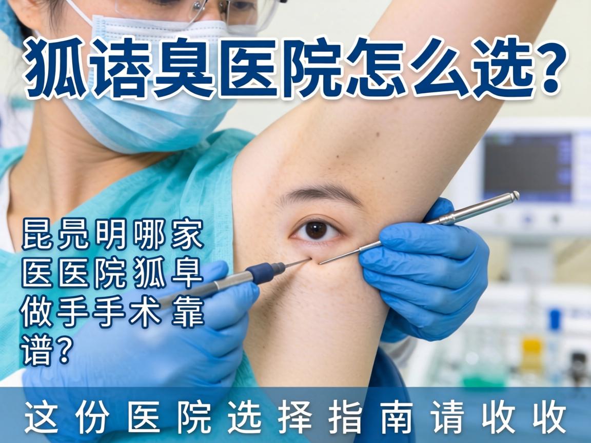 狐臭医院怎么选？昆明哪家医院做狐臭手术靠谱？这份医院选择指南请收好