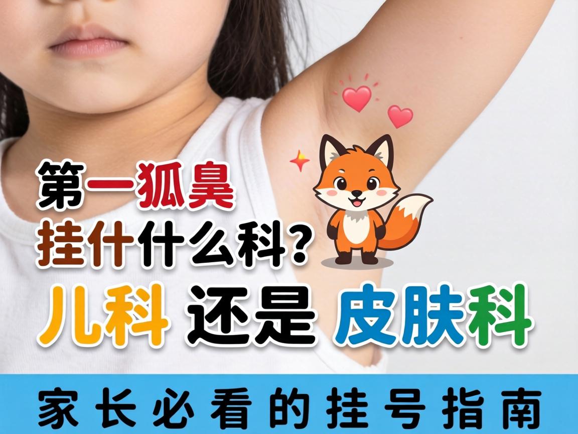 儿童狐臭挂什么科？儿科还是皮肤科？家长必看的挂号指南