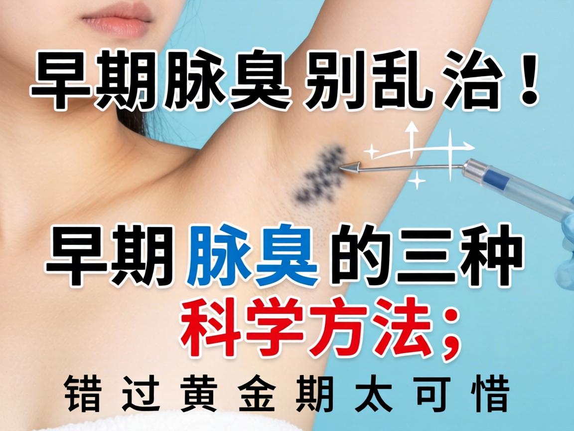 早期腋臭别乱治！早期腋臭的三种科学方法，错过黄金期太可惜