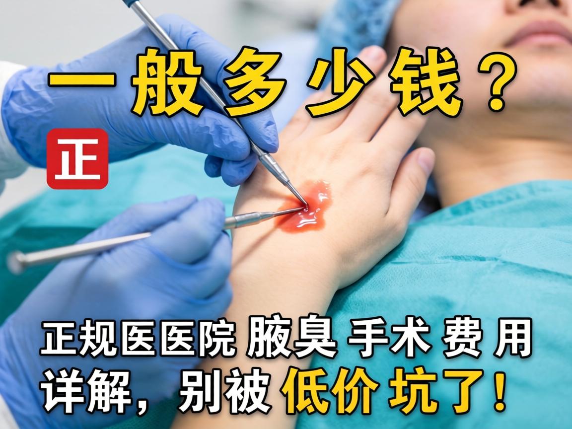 腋臭手术一般多少钱？正规医院腋臭手术费用详解，别被低价坑了！