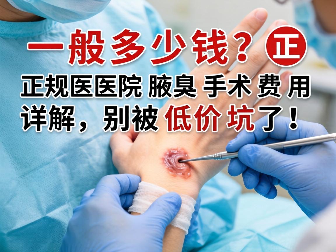 腋臭手术一般多少钱？正规医院腋臭手术费用详解，别被低价坑了！