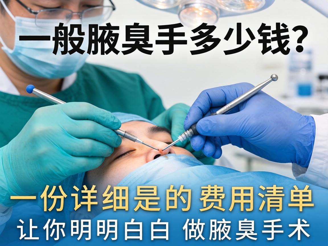 腋臭一般手术多少钱？一份详细的费用清单，让你明明白白做腋臭手术