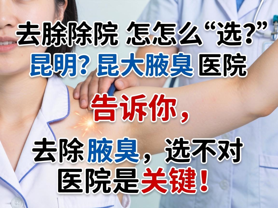 腋臭去除医院怎么选？昆明昆大腋臭医院告诉你，去除腋臭，选对医院是关键！