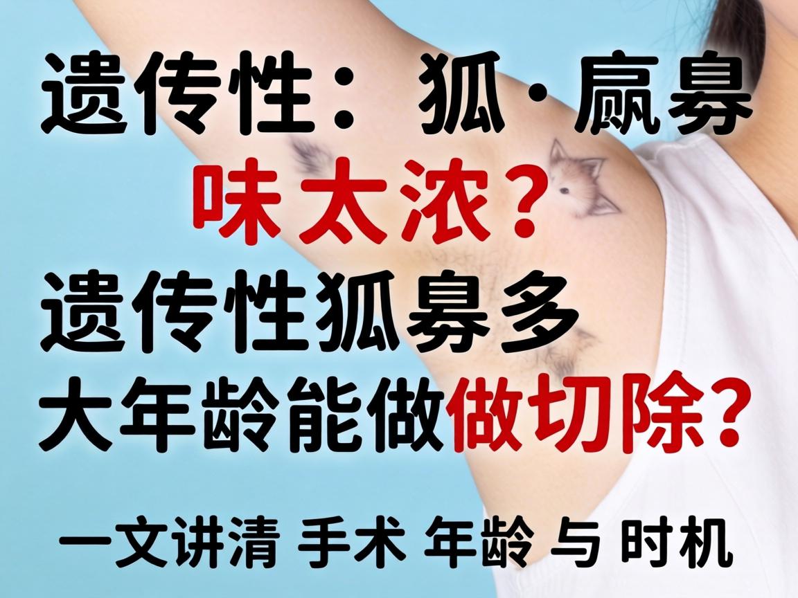 遗传性狐臭味太浓？遗传性狐臭多大年龄能做切除？一文讲清手术年龄与时机