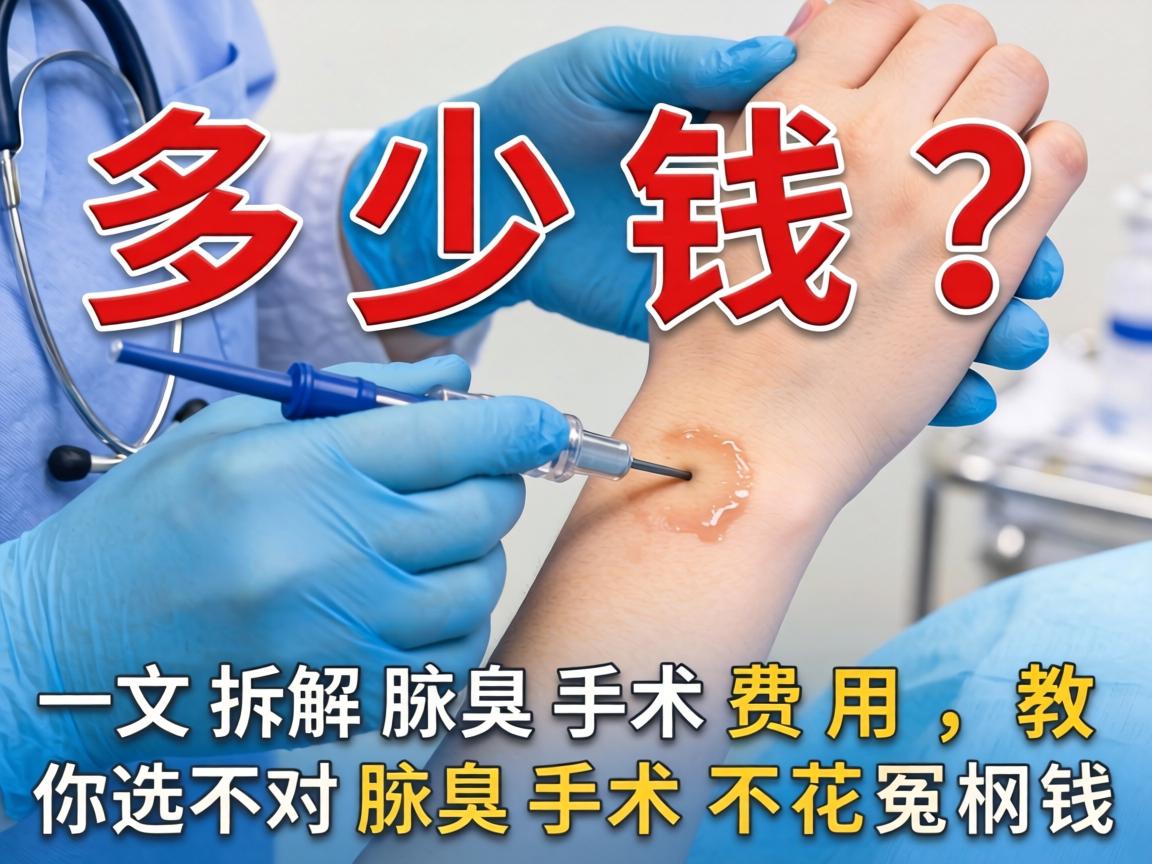 腋臭手术多少钱？一文拆解腋臭手术费用，教你选对腋臭手术不花冤枉钱