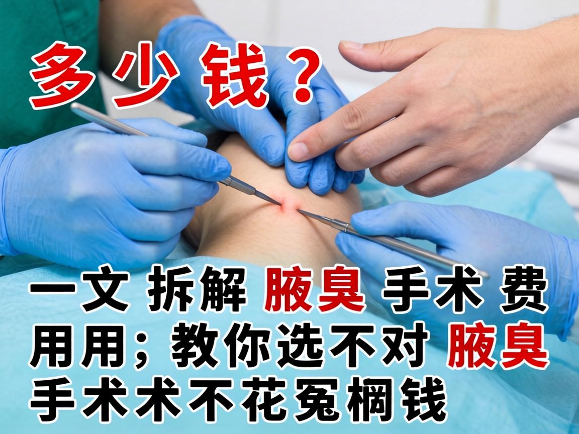 腋臭手术多少钱？一文拆解腋臭手术费用，教你选对腋臭手术不花冤枉钱