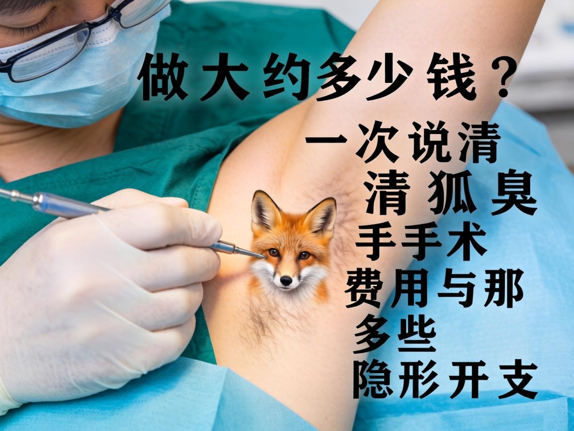 狐臭做手术大约多少钱？一次说清狐臭手术费用与那些隐形开支