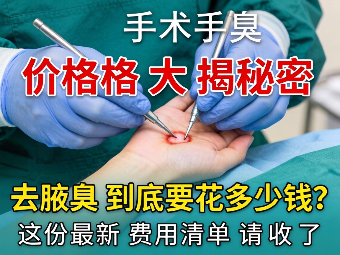 腋臭手术价格大揭秘，去腋臭到底要花多少钱？这份最新费用清单请收好