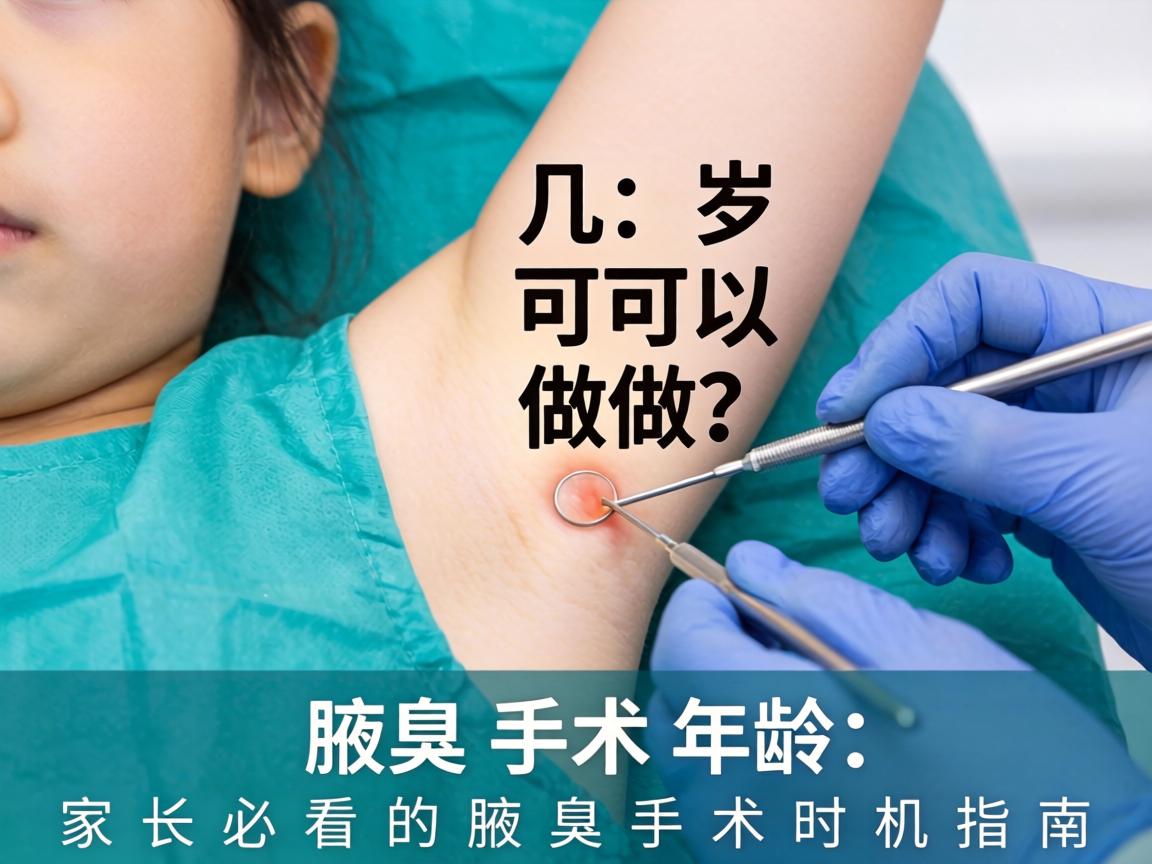 腋臭手术几岁可以做？孩子腋臭手术年龄，家长必看的腋臭手术时机指南