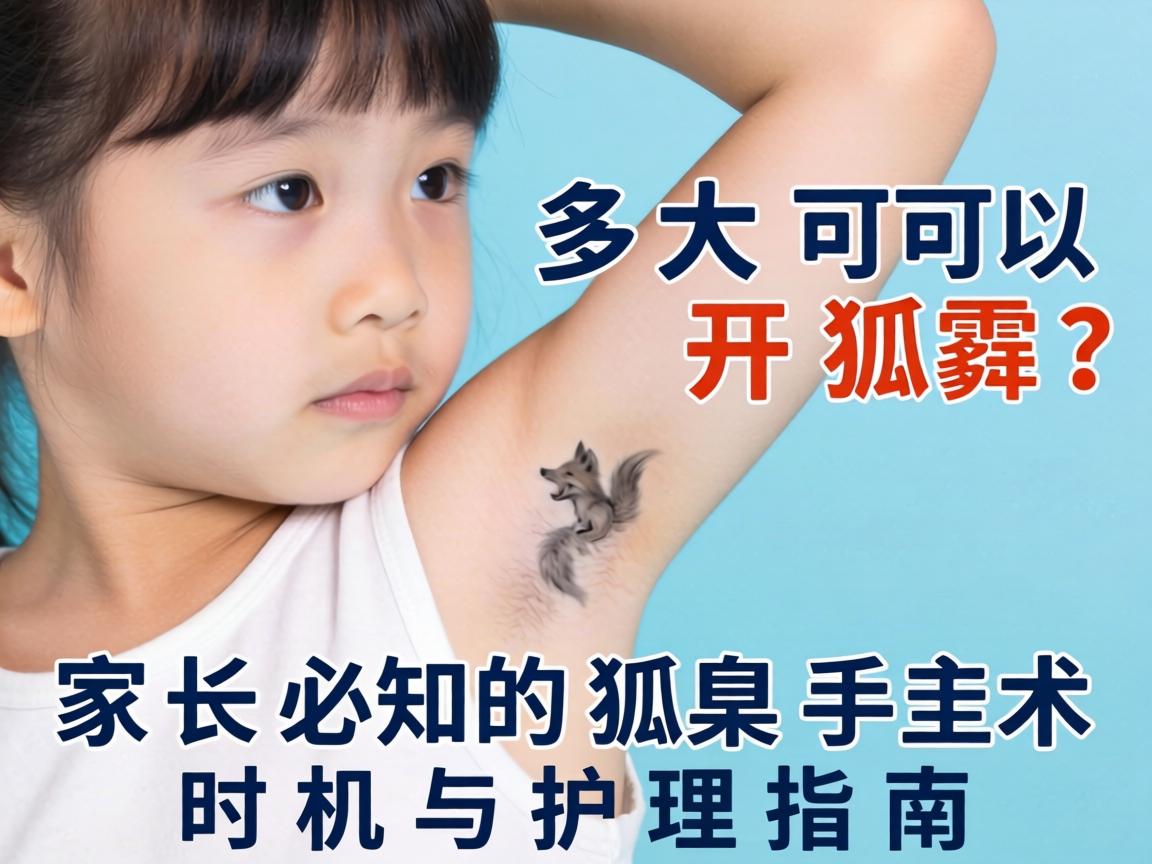 小孩多大可以开狐臭?家长必知的狐臭手术时机与护理指南 小孩多大可以开狐臭?家长必知的狐臭手术时机与护理指南