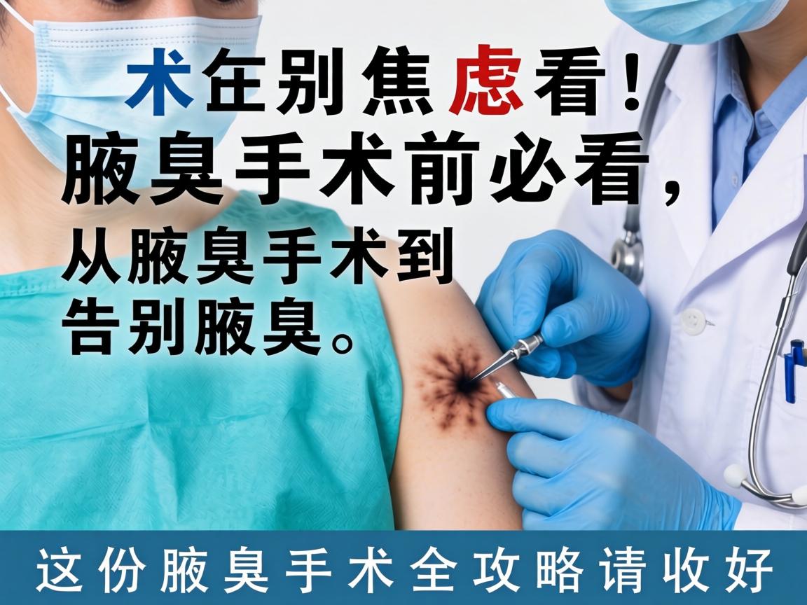 腋臭手术别焦虑！腋臭手术前必看，从腋臭手术到告别腋臭，这份腋臭手术全攻略请收好