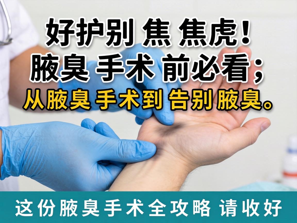腋臭手术别焦虑！腋臭手术前必看，从腋臭手术到告别腋臭，这份腋臭手术全攻略请收好