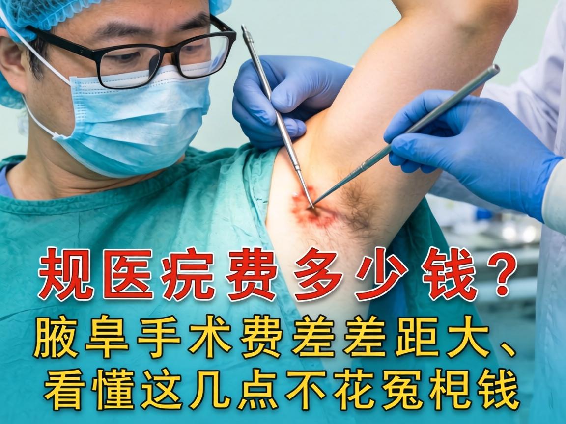 正规医院腋臭手术费多少钱？腋臭手术费差距大，看懂这几点不花冤枉钱