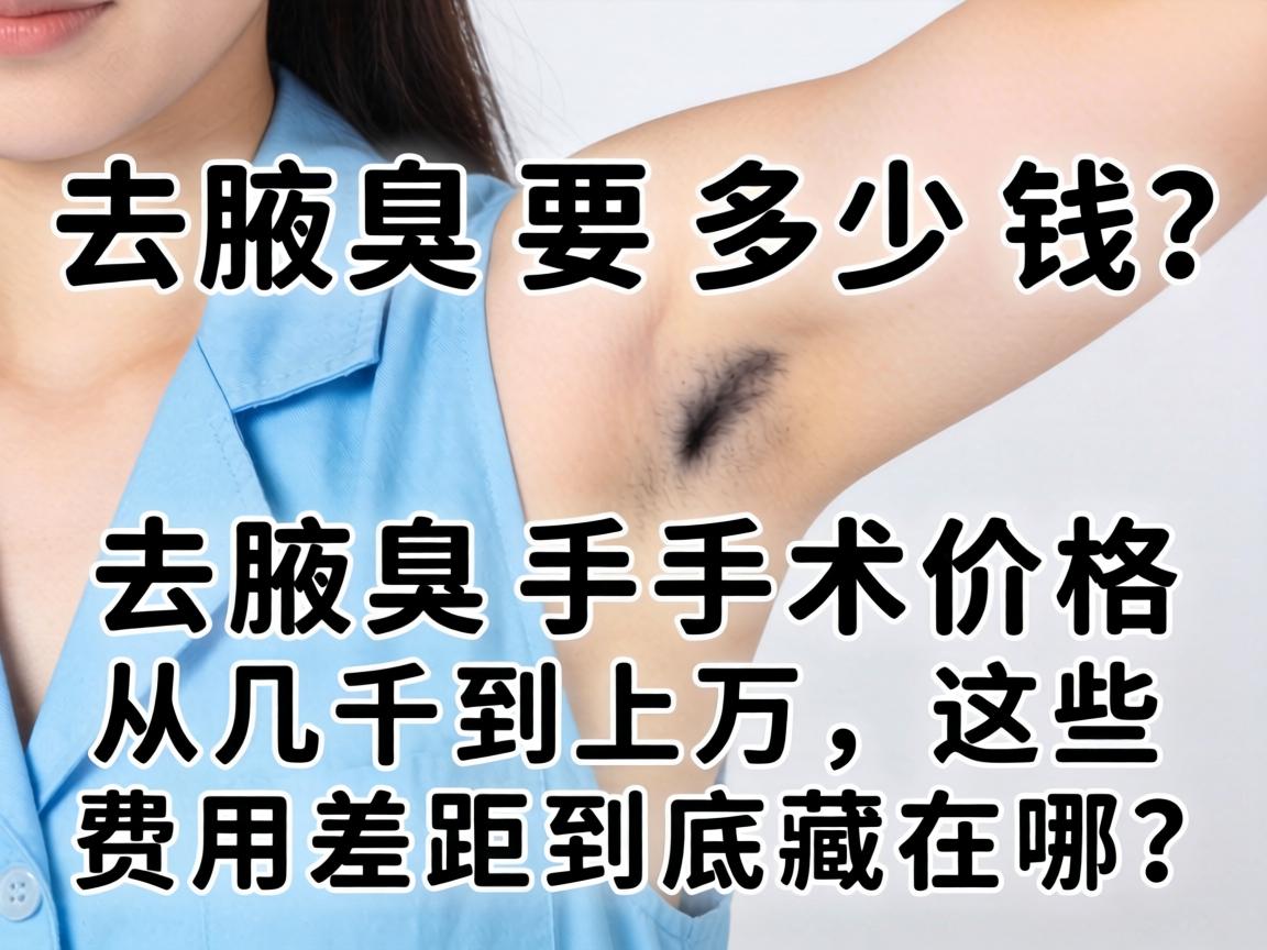 去腋臭要多少钱？去腋臭手术价格从几千到上万，这些费用差距到底藏在哪？