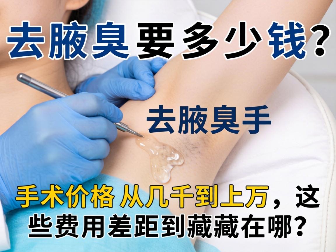去腋臭要多少钱？去腋臭手术价格从几千到上万，这些费用差距到底藏在哪？