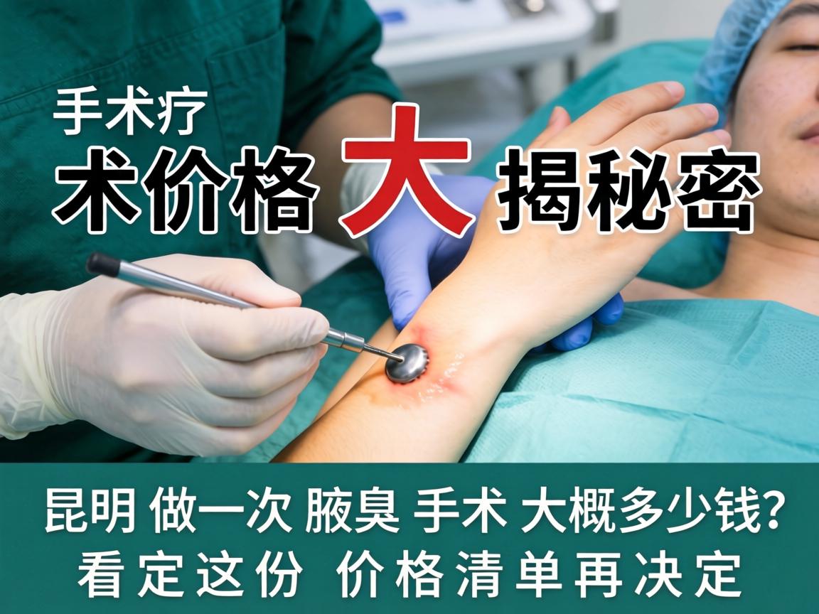 腋臭手术价格大揭秘，在昆明做一次腋臭手术大概多少钱？看完这份价格清单再决定