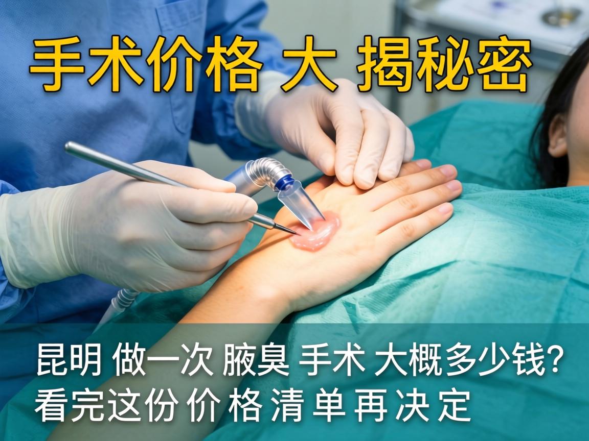 腋臭手术价格大揭秘，在昆明做一次腋臭手术大概多少钱？看完这份价格清单再决定