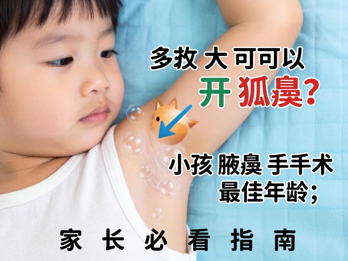 小孩多大可以开狐臭?小孩腋臭手术最佳年龄,家长必看指南 小孩多大可以开狐臭?小孩腋臭手术最佳年龄,家长必看指南