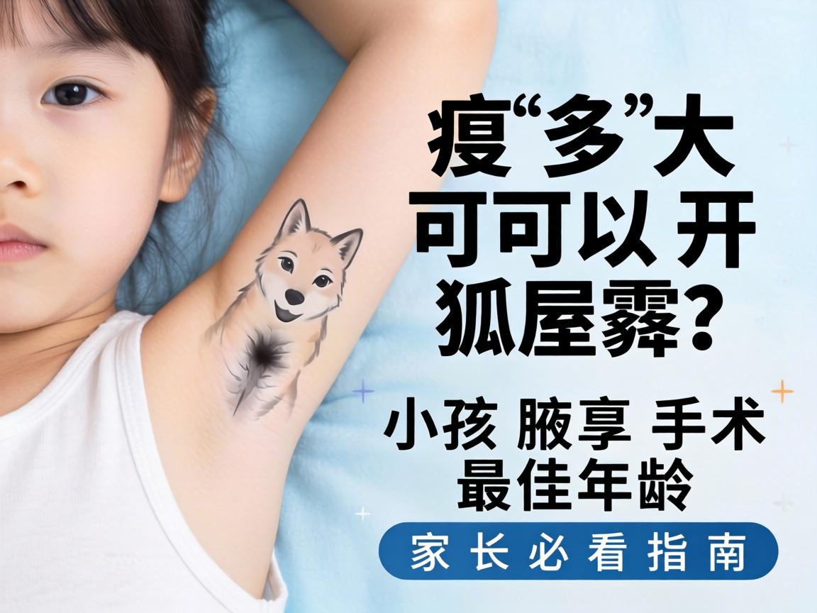 小孩多大可以开狐臭?小孩腋臭手术最佳年龄,家长必看指南 小孩多大可以开狐臭?小孩腋臭手术最佳年龄,家长必看指南
