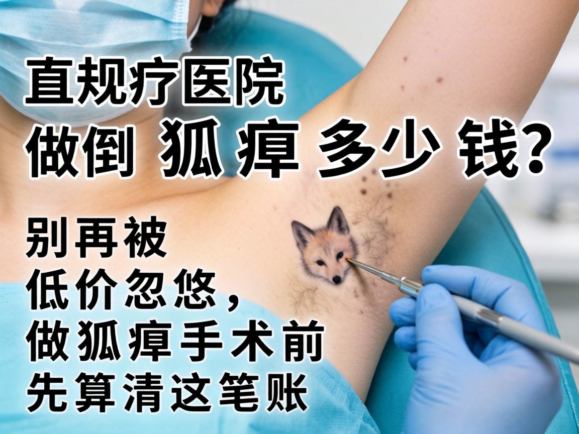 正规医院做狐臭多少钱？别再被低价忽悠，做狐臭手术前先算清这笔账