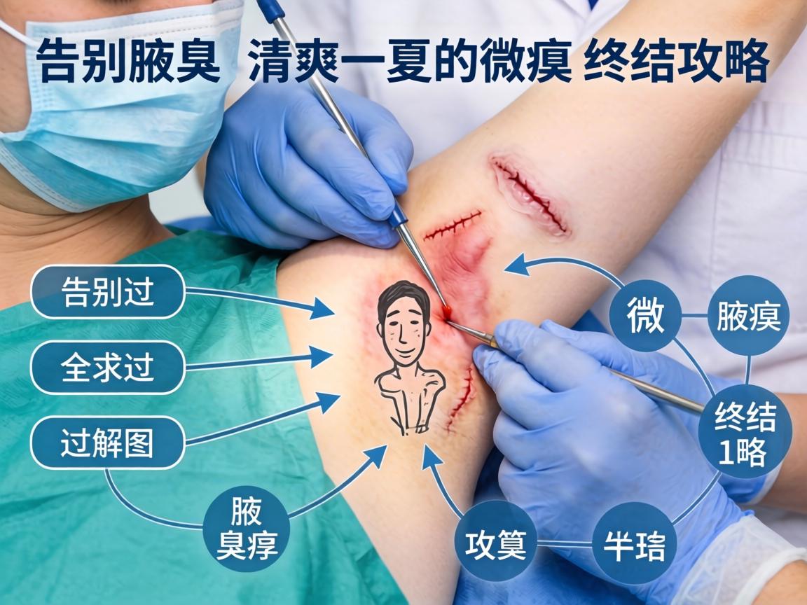 腋臭微创手术全过程图解，告别腋臭，清爽一夏的腋臭终结攻略