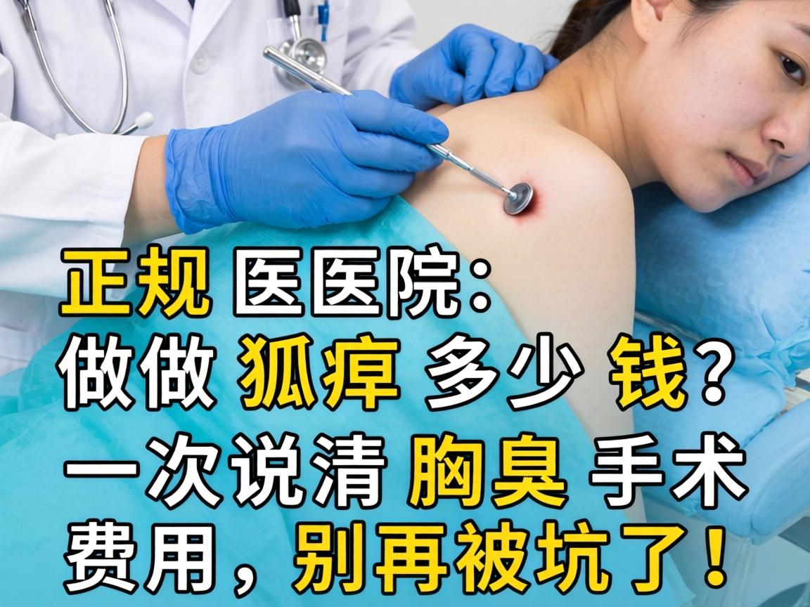 正规医院做狐臭多少钱？一次说清腋臭手术费用，别再被坑了！
