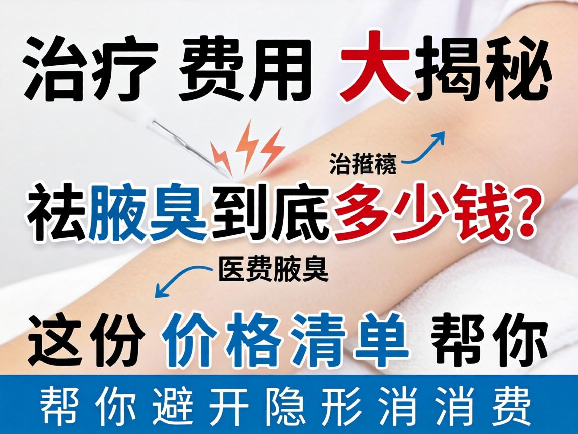 腋臭治疗费用大揭秘，祛腋臭到底多少钱？这份价格清单帮你避开隐形消费
