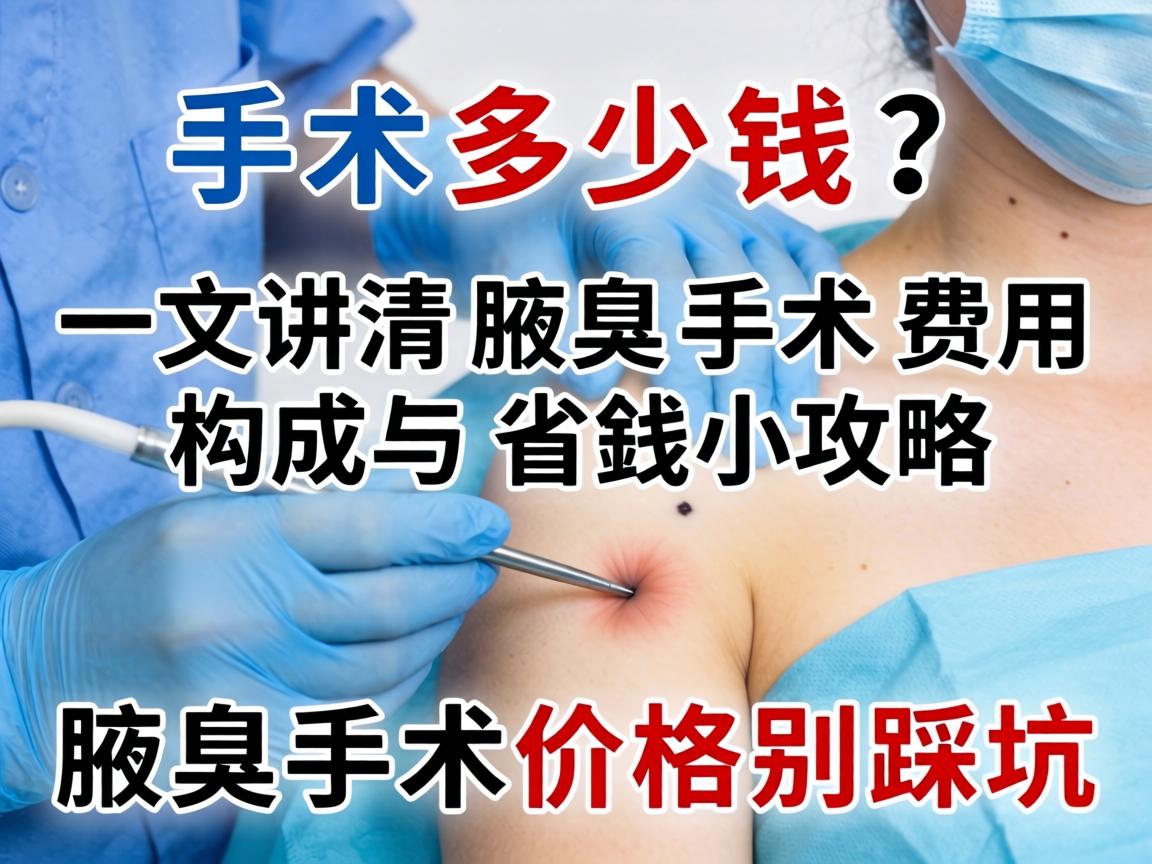 腋臭手术多少钱？一文讲清腋臭手术费用构成与省钱攻略，腋臭手术价格别踩坑