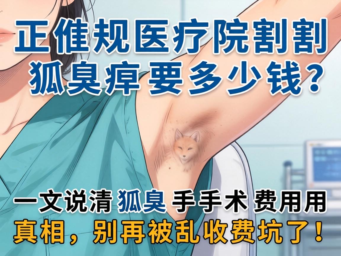 正规医院割狐臭要多少钱？一文说清狐臭手术费用真相，别再被乱收费坑了！