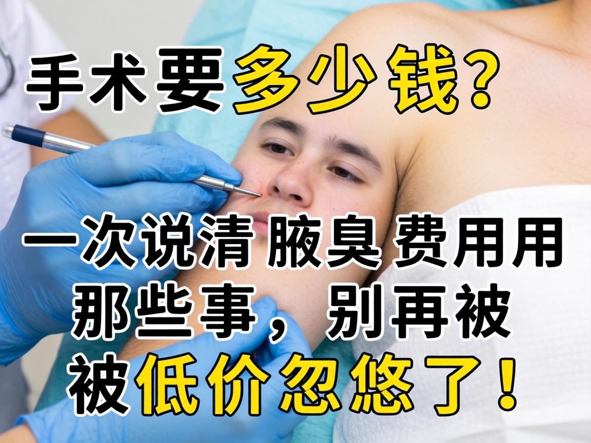 腋臭手术要多少钱？一次说清腋臭费用那些事，别再被低价忽悠了！