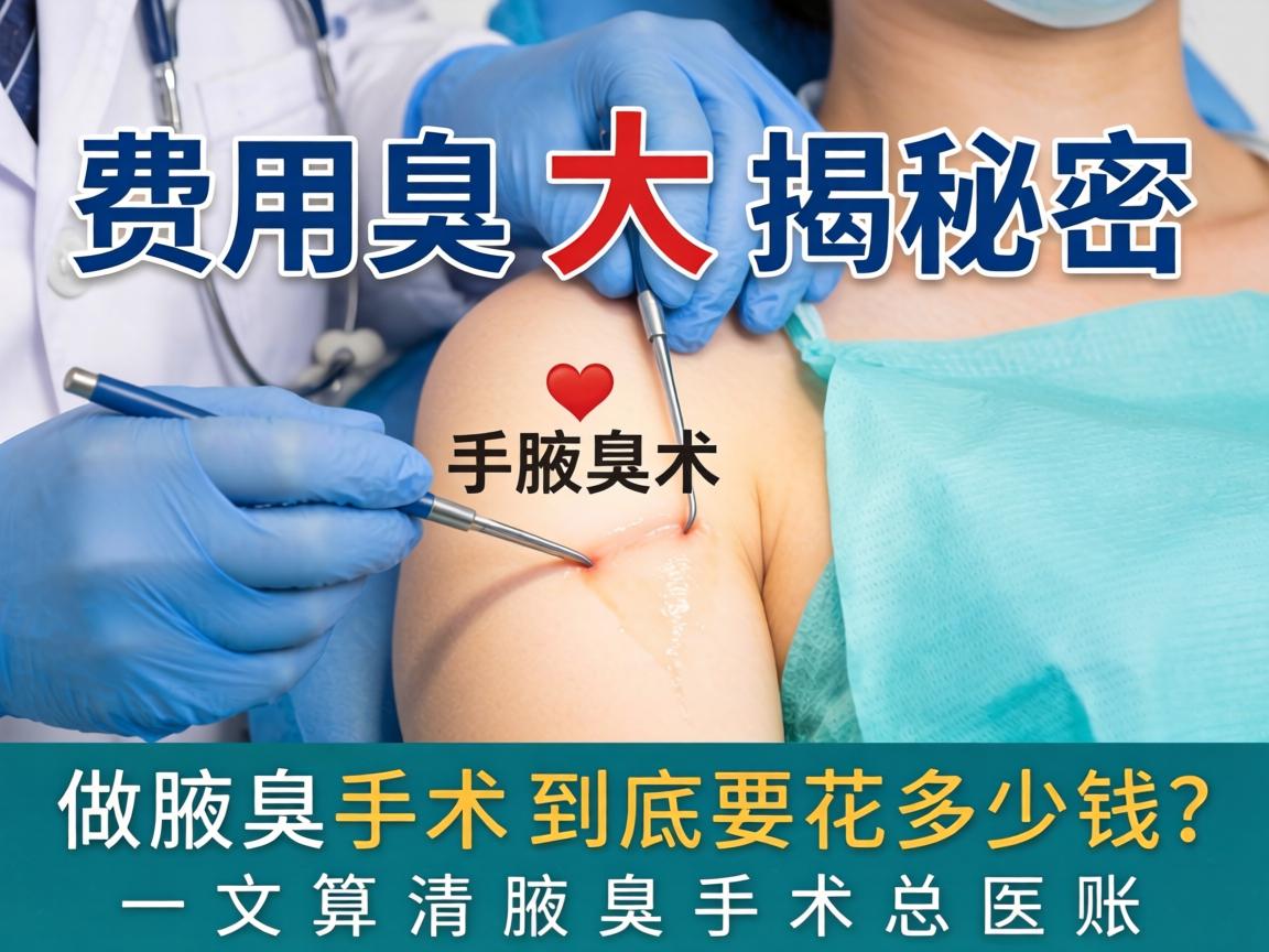 腋臭手术费用大揭秘，做腋臭手术到底要花多少钱？一文算清腋臭手术总账