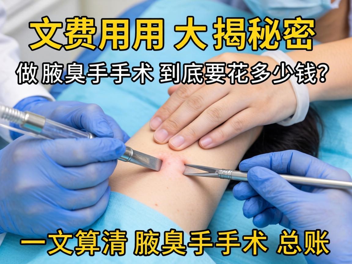 腋臭手术费用大揭秘，做腋臭手术到底要花多少钱？一文算清腋臭手术总账
