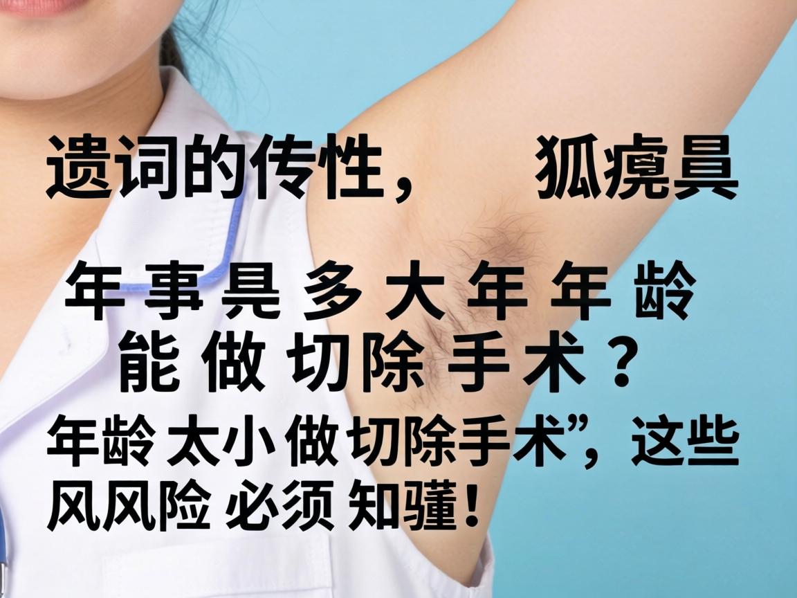 遗传性狐臭多大年龄能做切除手术？年龄太小做切除手术，这些风险必须知道！