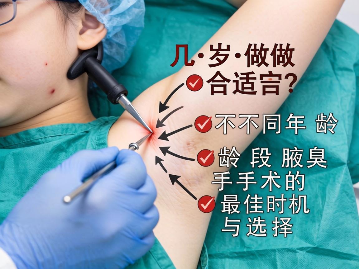 腋臭手术几岁做合适？不同年龄段腋臭手术的最佳时机与选择