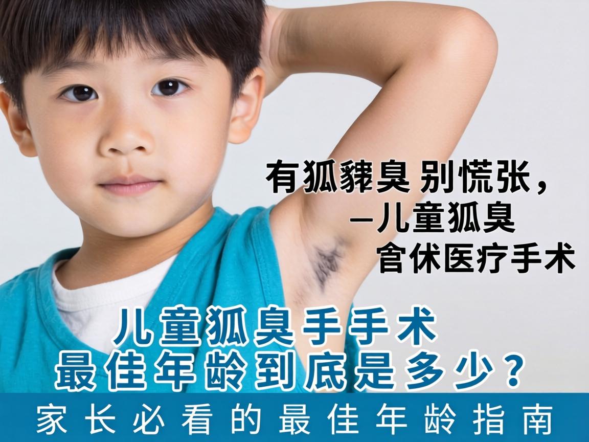 孩子有狐臭别慌张，儿童狐臭手术最佳年龄到底是多少？家长必看的最佳年龄指南