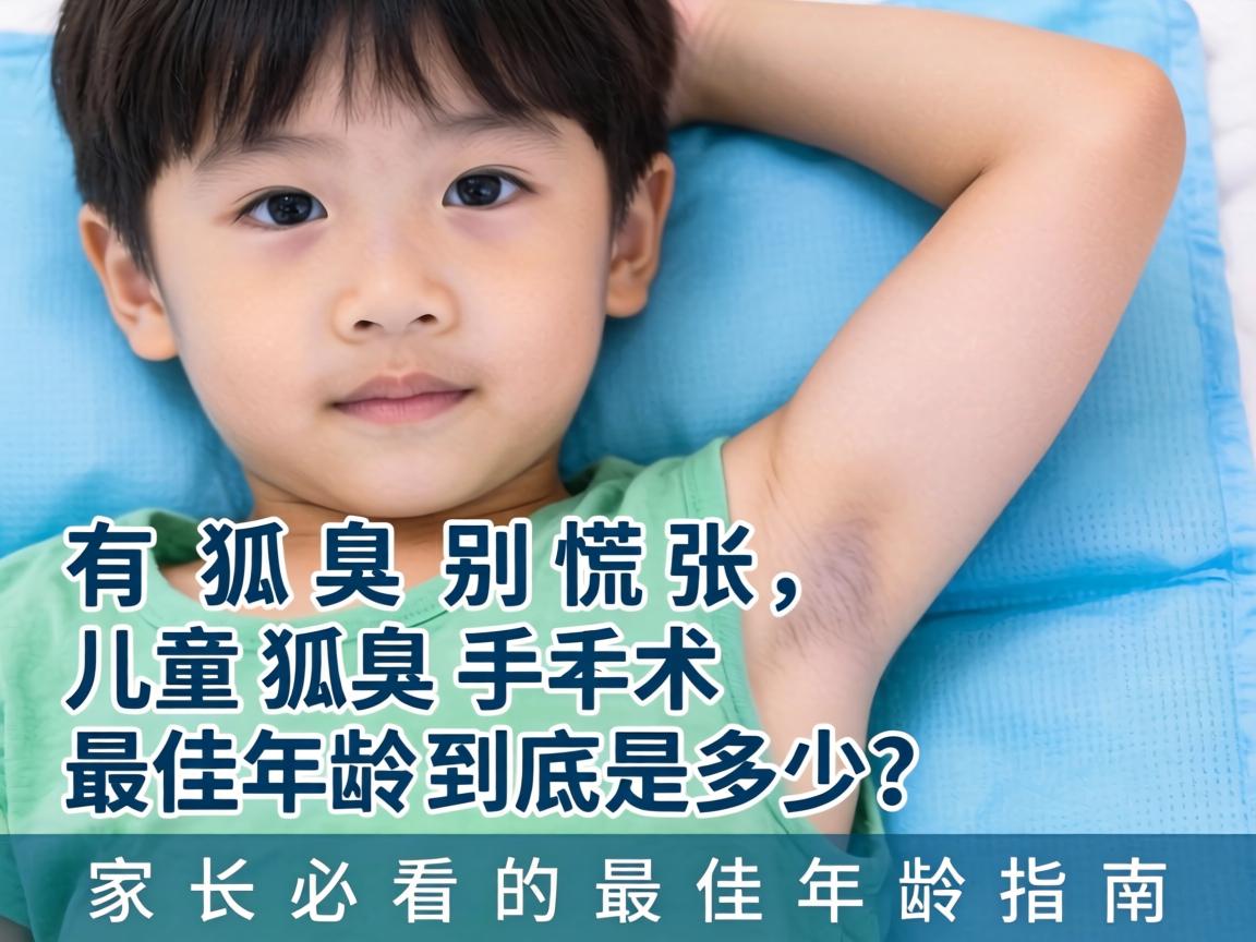 孩子有狐臭别慌张，儿童狐臭手术最佳年龄到底是多少？家长必看的最佳年龄指南
