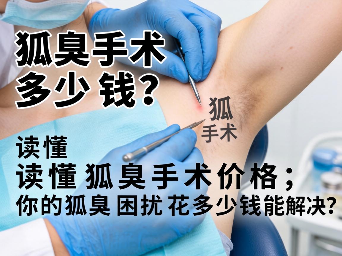 狐臭手术多少钱？读懂狐臭手术价格，你的狐臭困扰花多少钱能解决？