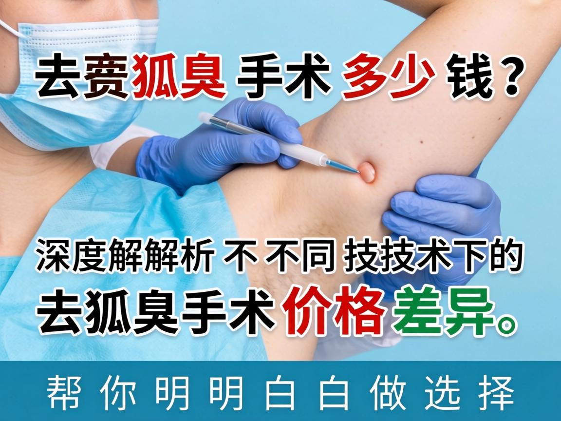 去狐臭手术多少钱？深度解析不同技术下的去狐臭手术价格差异，帮你明明白白做选择