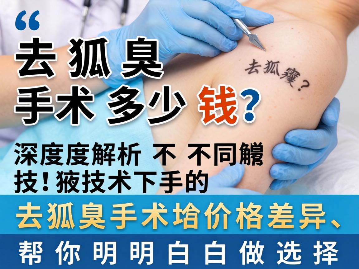 去狐臭手术多少钱？深度解析不同技术下的去狐臭手术价格差异，帮你明明白白做选择
