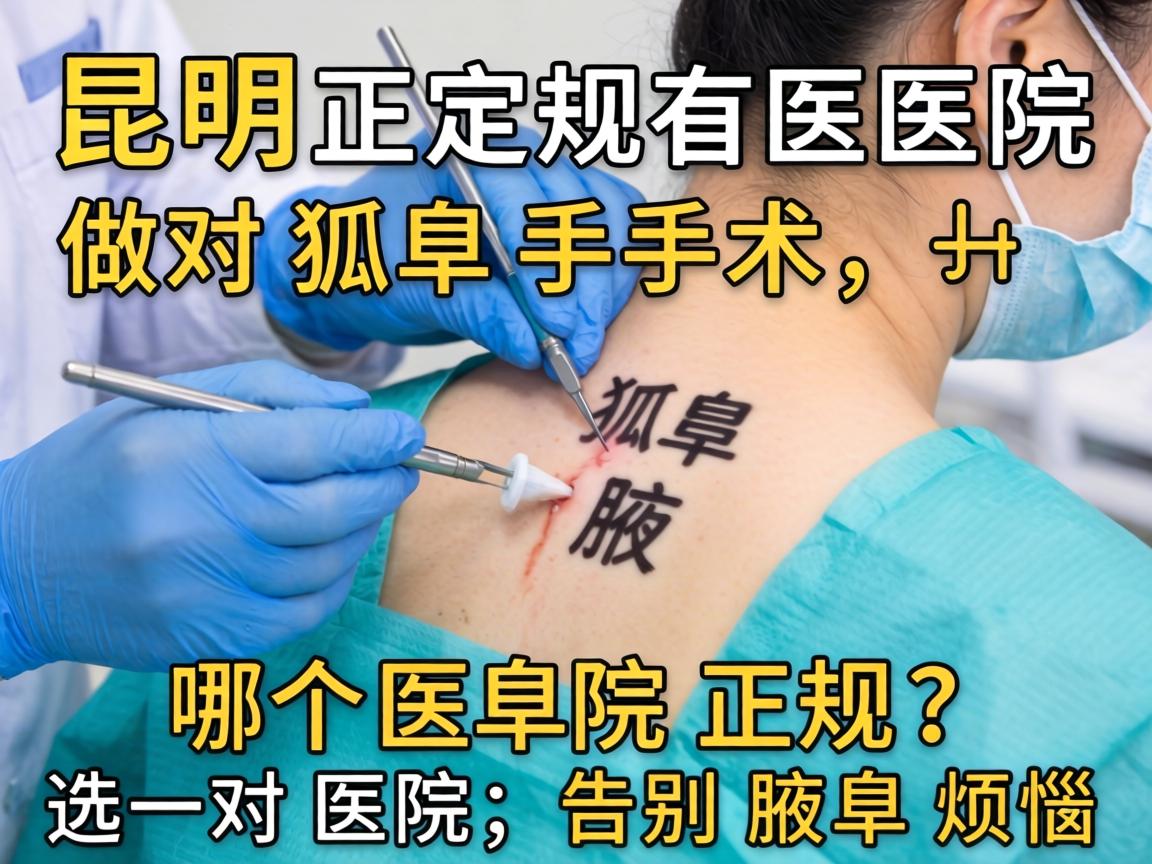 昆明正规医院做狐臭手术，哪个医院正规？选对医院，告别腋臭烦恼