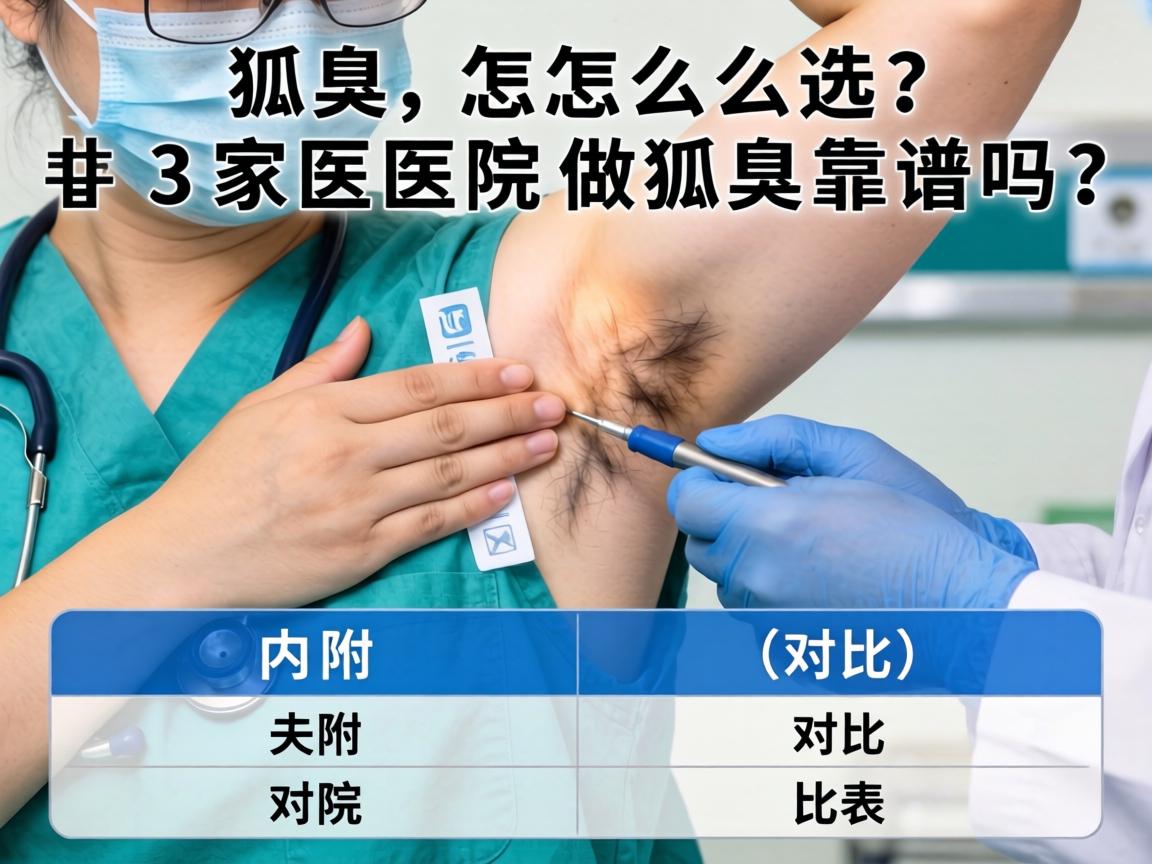 狐臭手术医院怎么选？这3家医院做狐臭靠谱吗？内附对比表）