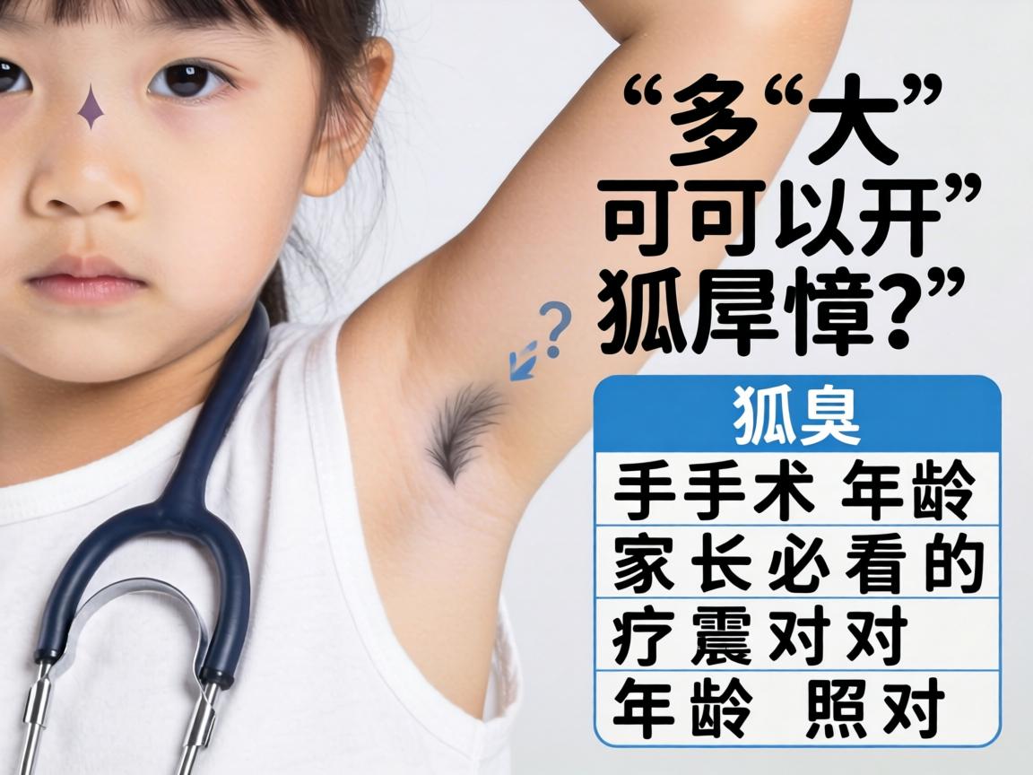小孩多大可以开狐臭？狐臭手术年龄，家长必看的年龄对照表
