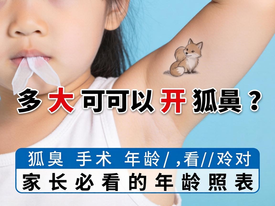小孩多大可以开狐臭？狐臭手术年龄，家长必看的年龄对照表