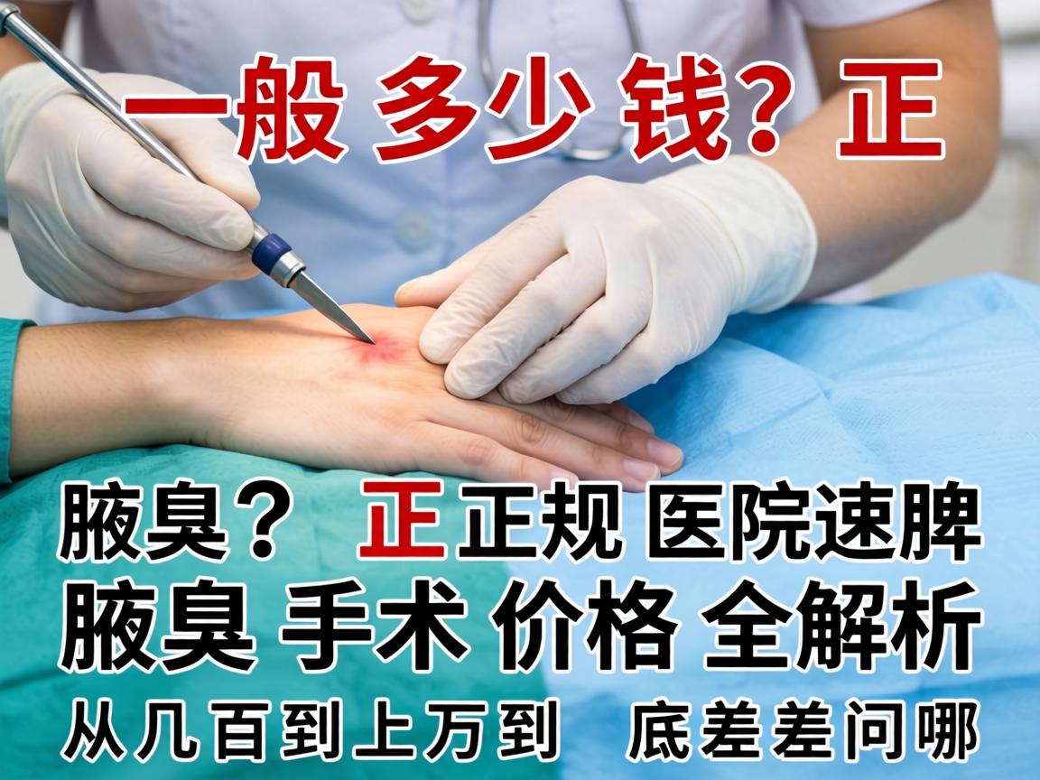 腋臭手术一般多少钱？正规医院腋臭手术价格全解析，从几百到上万到底差在哪？